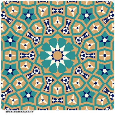 وکتور اسلیمی نقش کاشی